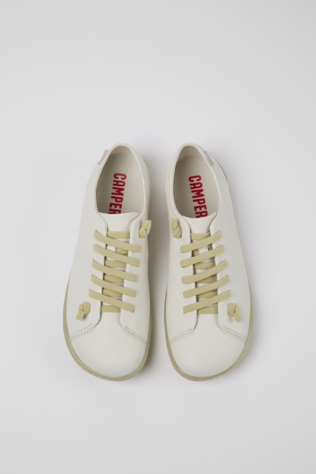 Peu White Leather Shoes For Women Exclusive Camper AU