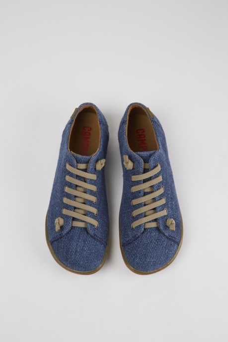 Design Peu Blue Textile Shoes For Women Camper AU