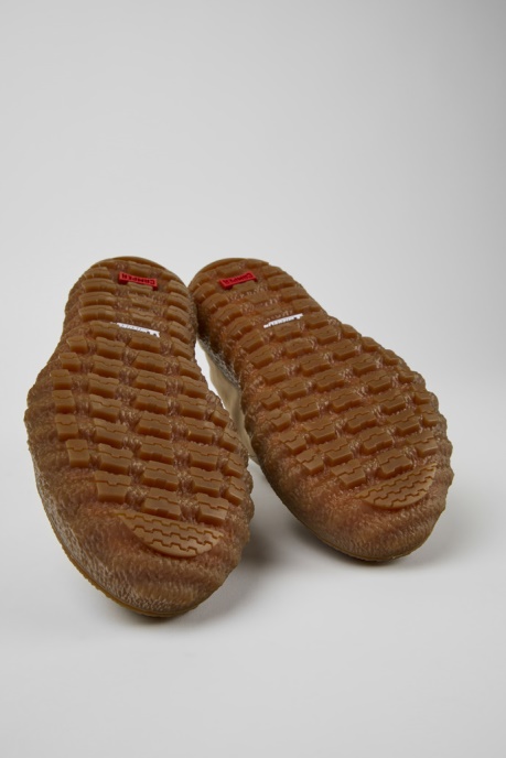 Exclusive Camper AU Ground Michelin Beige Textile And Leather Shoes For Women