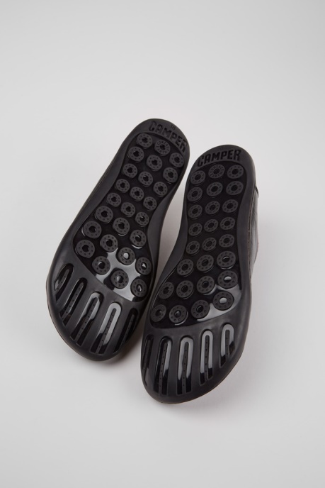 Twins Black Leather And Wool Shoes For Women Camper AU New Arrivals