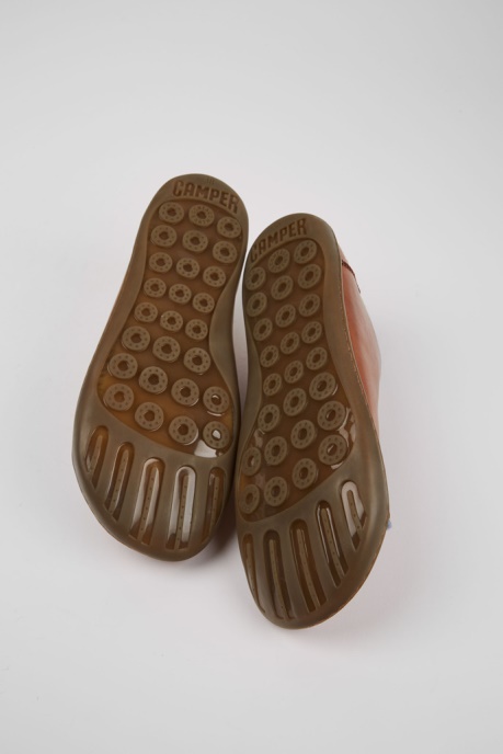 Camper AU Design Twins Brown And Blue Leather Shoes For Women