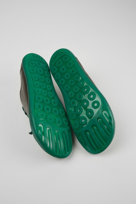Peu Gray Leather Shoes For Women Exclusive Camper AU