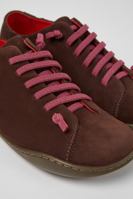 Camper AU Peu Brown Nubuck Shoes For Women New Arrivals