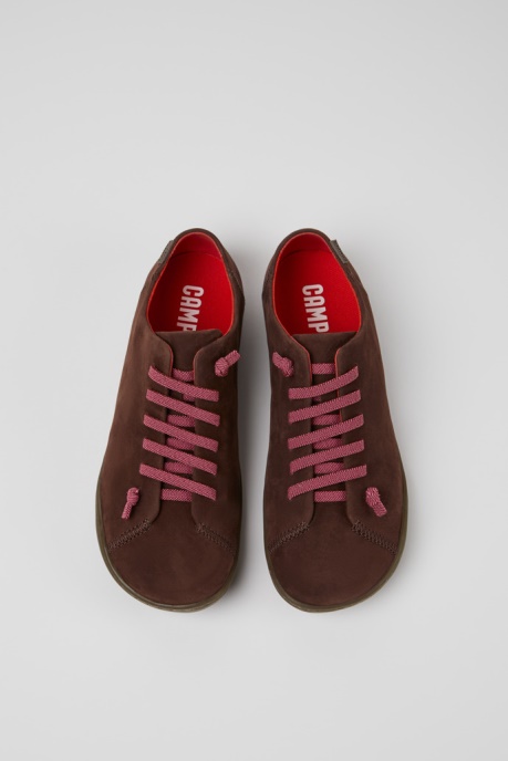 Camper AU Peu Brown Nubuck Shoes For Women New Arrivals