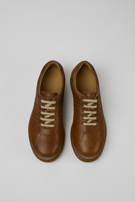 Exclusive Camper AU Pelotas Brown Leather Sneakers For Women