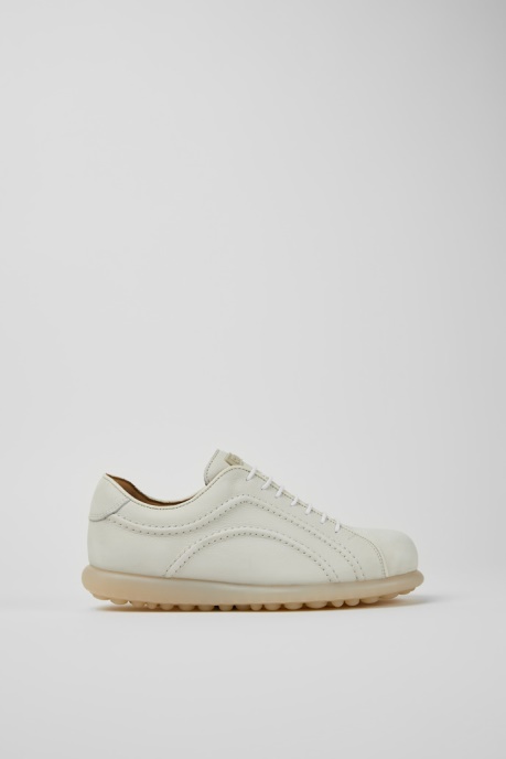 Camper AU Pelotas White Non-Dyed Leather Sneakers For Women New Arrivals