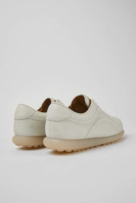 Camper AU Pelotas White Non-Dyed Leather Sneakers For Women New Arrivals