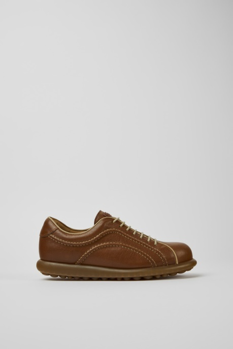 Camper AU Design Pelotas Brown Leather Sneakers For Women