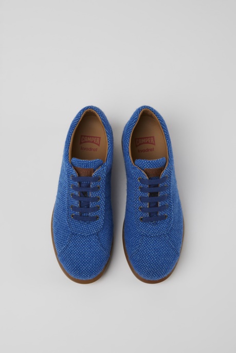 Camper AU Design Pelotas Blue Wool And Viscose Sneakers