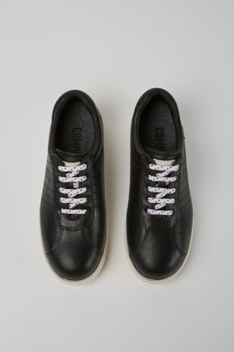 Camper AU Pelotas Protect Black Leather Sneakers For Women New Arrivals