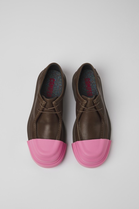 Junction Brown Leather Shoes For Women Camper AU New Arrivals