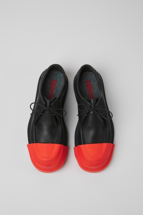 Camper AU Junction Black Leather Shoes For Women New Arrivals