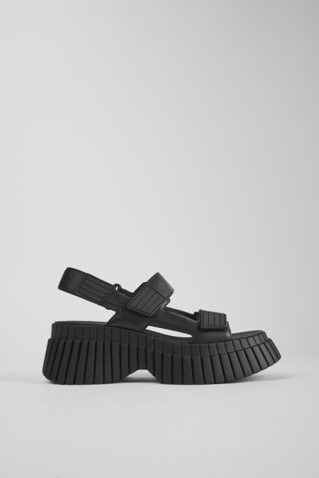 Bcn Black Leather Sandals For Women Exclusive Camper AU