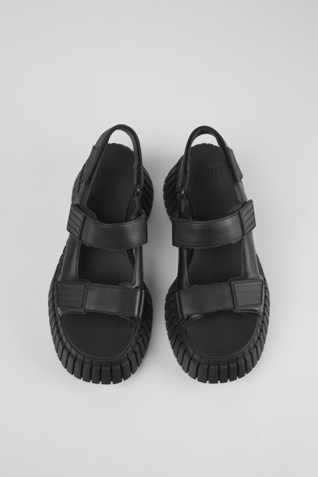 Bcn Black Leather Sandals For Women Exclusive Camper AU