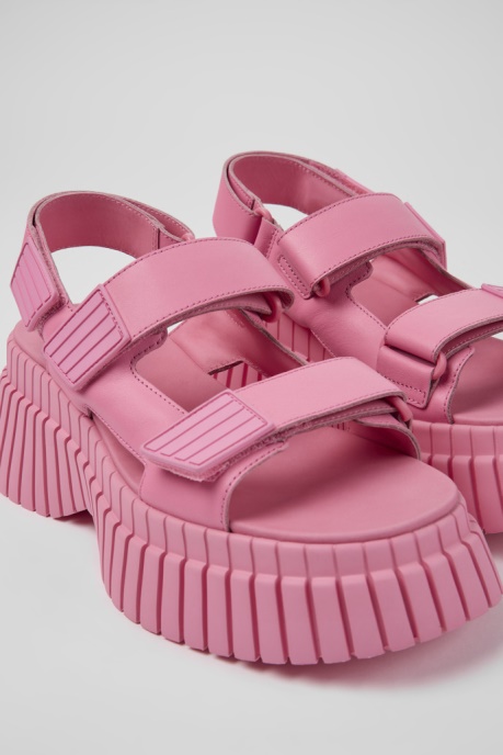Exclusive Camper AU Bcn Pink Leather Sandals For Women