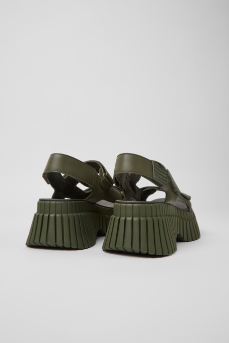 Bcn Green Leather Sandals For Women Camper AU New Arrivals