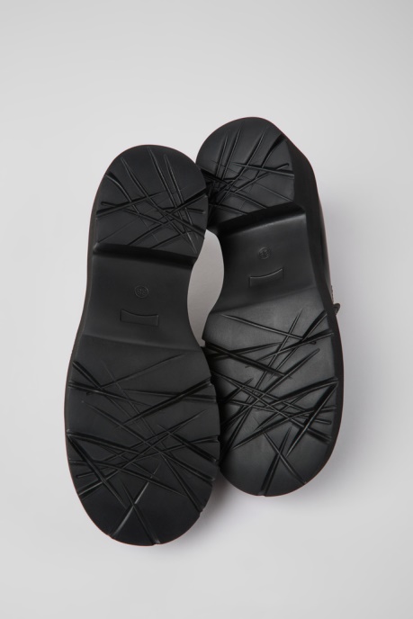 Design Milah Black Leather Loafers For Women Camper AU