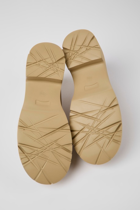 Camper AU Milah Beige Leather Loafers For Women New Arrivals