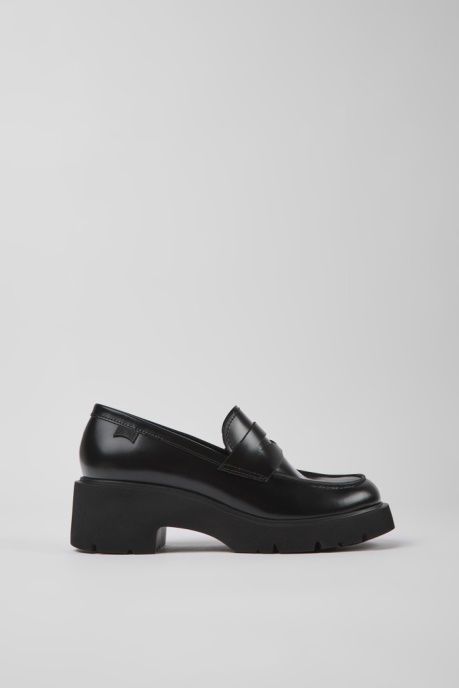 Milah Black Leather Loafers For Women Camper AU New Arrivals