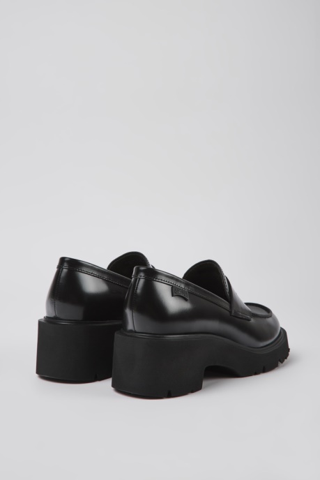 Milah Black Leather Loafers For Women Camper AU New Arrivals