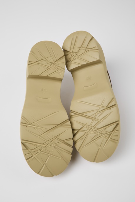 Design Milah Beige Leather Shoes For Women Camper AU