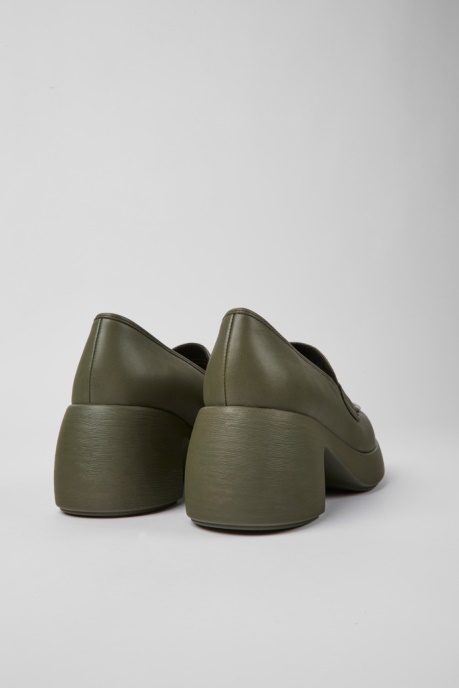 Camper AU Thelma Green Leather Shoes For Women New Arrivals