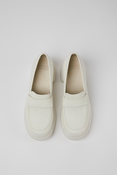 Thelma White Leather Shoes For Women Exclusive Camper AU