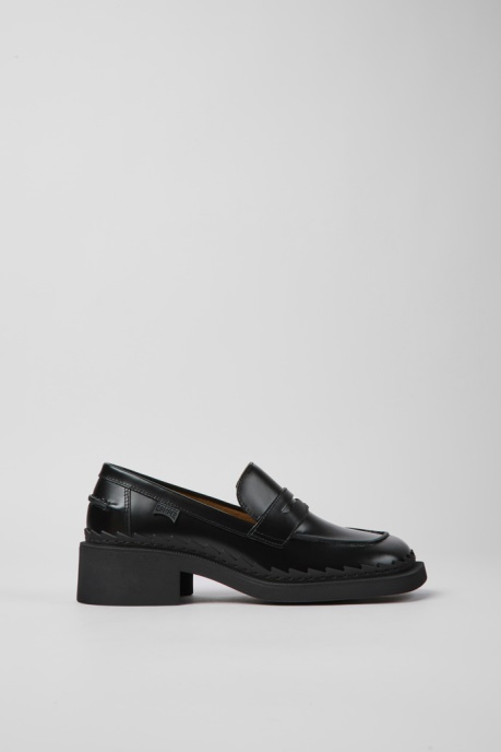 Camper AU Design Taylor Black Leather Loafers For Women