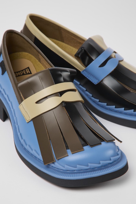 Twins Multicolored Leather Loafers For Women Exclusive Camper AU