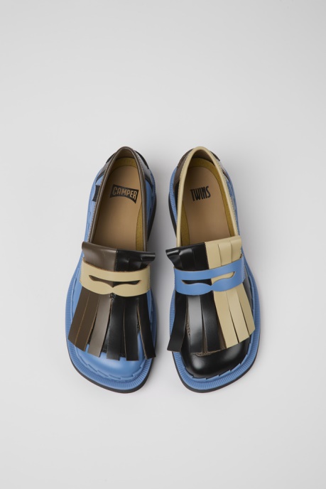 Twins Multicolored Leather Loafers For Women Exclusive Camper AU