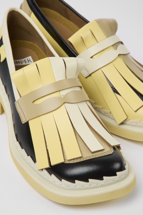 Design Twins Multicolored Leather Loafers For Women Camper AU