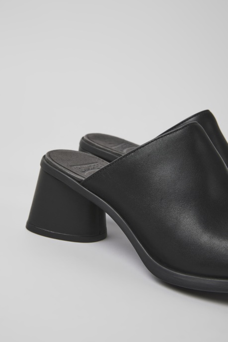Kiara Black Leather Mules For Women Camper AU New Arrivals