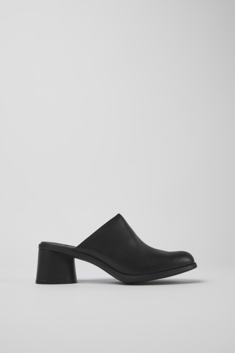 Kiara Black Leather Mules For Women Camper AU New Arrivals