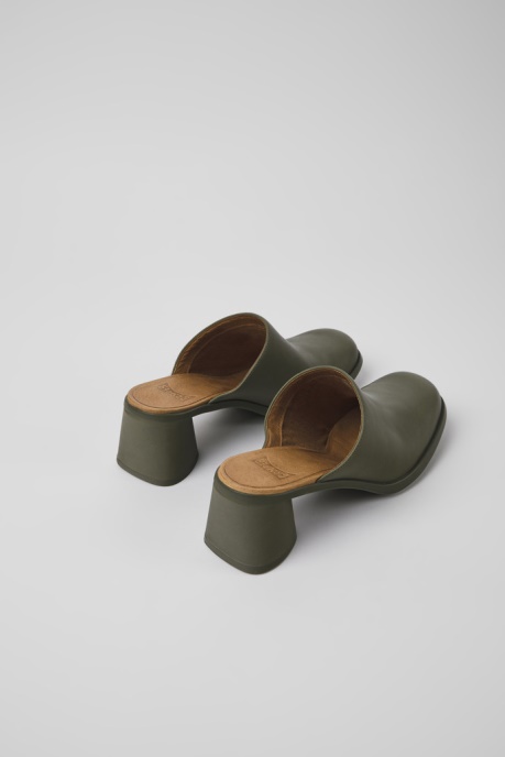 Kiara Green Leather Mules For Women Camper AU New Arrivals