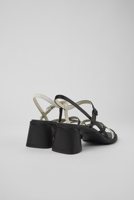 Exclusive Camper AU Twins Black And White Leather Sandals For Women
