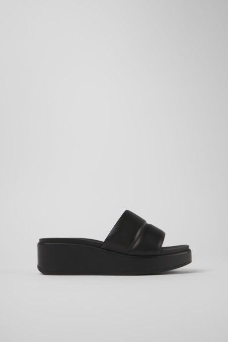 Misia Black Leather Sandals For Women Camper AU New Arrivals