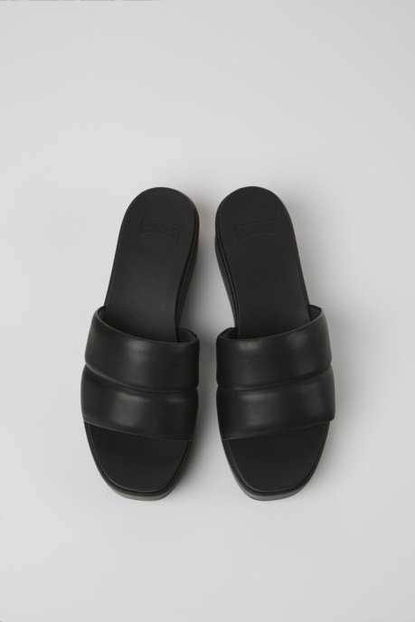Misia Black Leather Sandals For Women Camper AU New Arrivals
