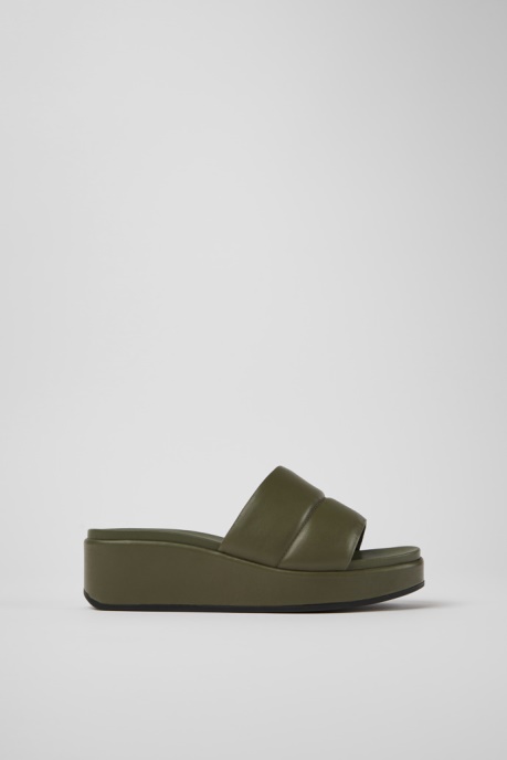 Exclusive Camper AU Misia Green Leather Sandals For Women
