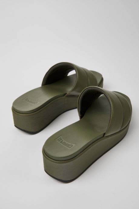 Exclusive Camper AU Misia Green Leather Sandals For Women