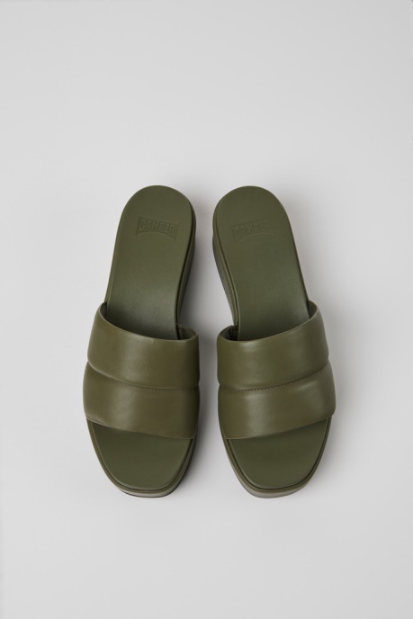 Exclusive Camper AU Misia Green Leather Sandals For Women