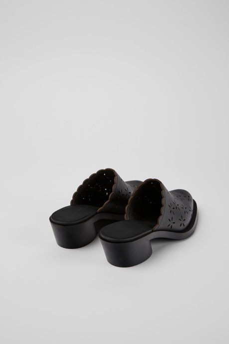 Design Bonnie Black Leather Mules For Women Camper AU