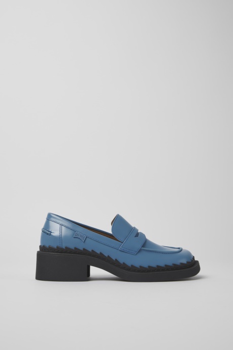Taylor Blue Leather Loafers For Women Exclusive Camper AU