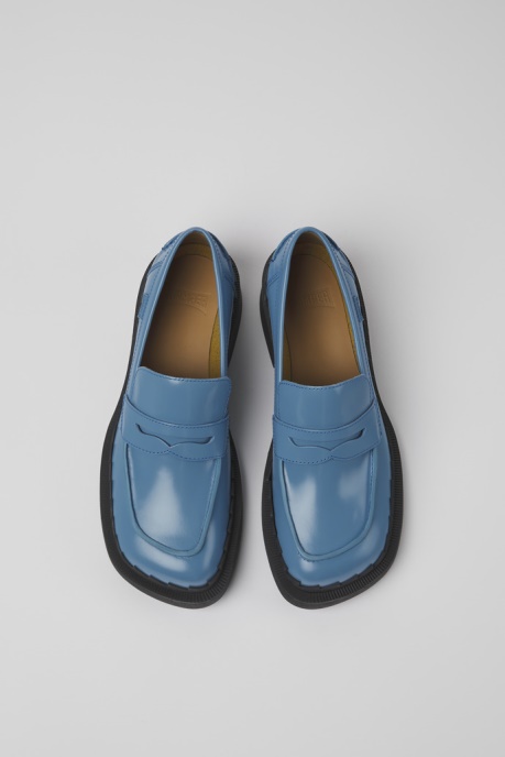 Taylor Blue Leather Loafers For Women Exclusive Camper AU