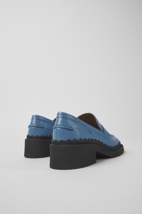 Taylor Blue Leather Loafers For Women Exclusive Camper AU