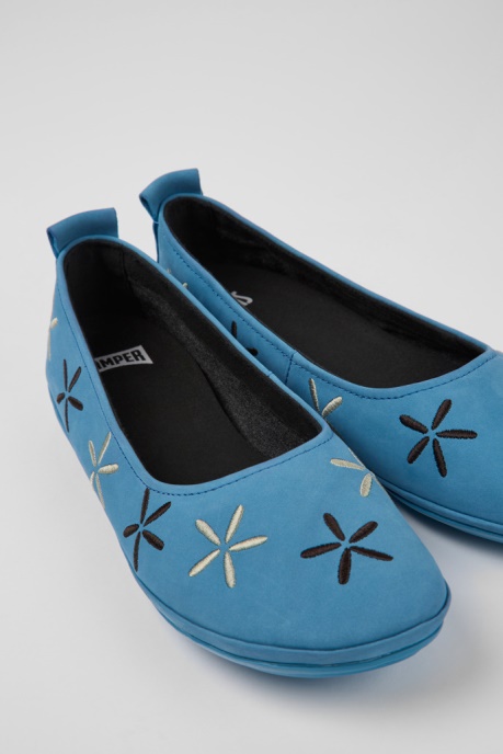 Design Twins Blue Nubuck Ballerinas For Women Camper AU