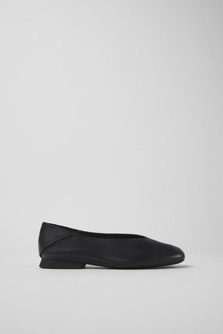 Design Casi Myra Black Leather Ballerinas For Women Camper AU