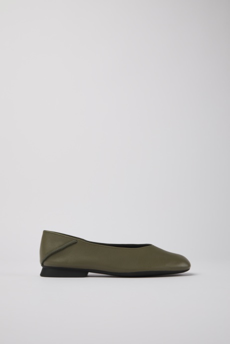 Exclusive Camper AU Casi Myra Green Leather Ballerinas For Women