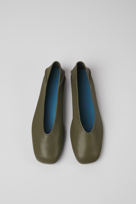 Exclusive Camper AU Casi Myra Green Leather Ballerinas For Women