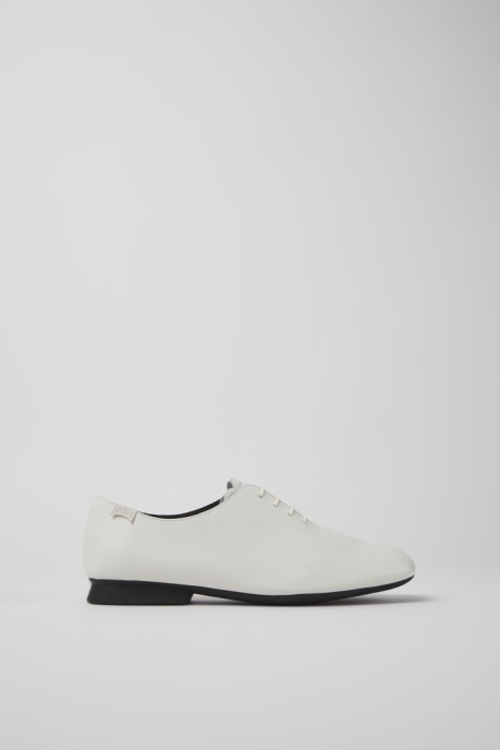 Casi Myra White Leather Shoes For Women Exclusive Camper AU