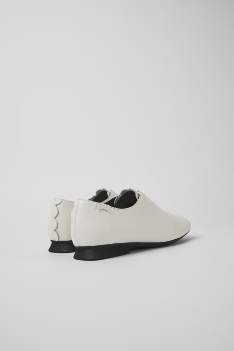 Casi Myra White Leather Shoes For Women Exclusive Camper AU